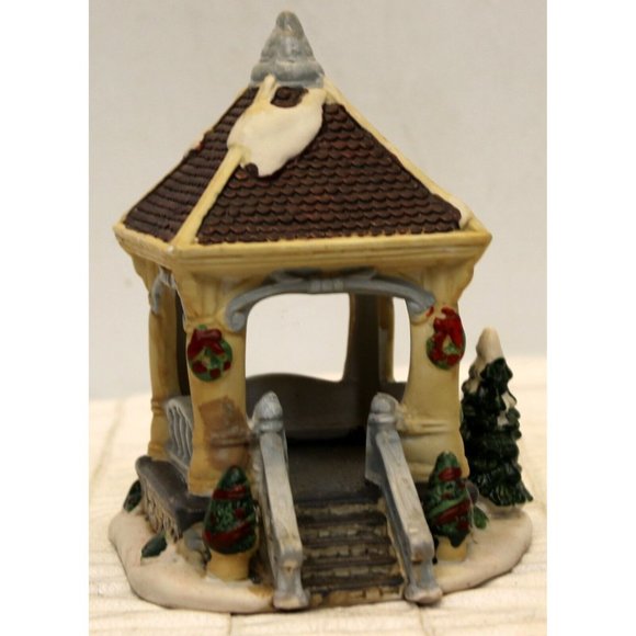 Ceramic Gazebo Piece for your Christmas Village Under the Tree Holiday Decor - Picture 1 of 6